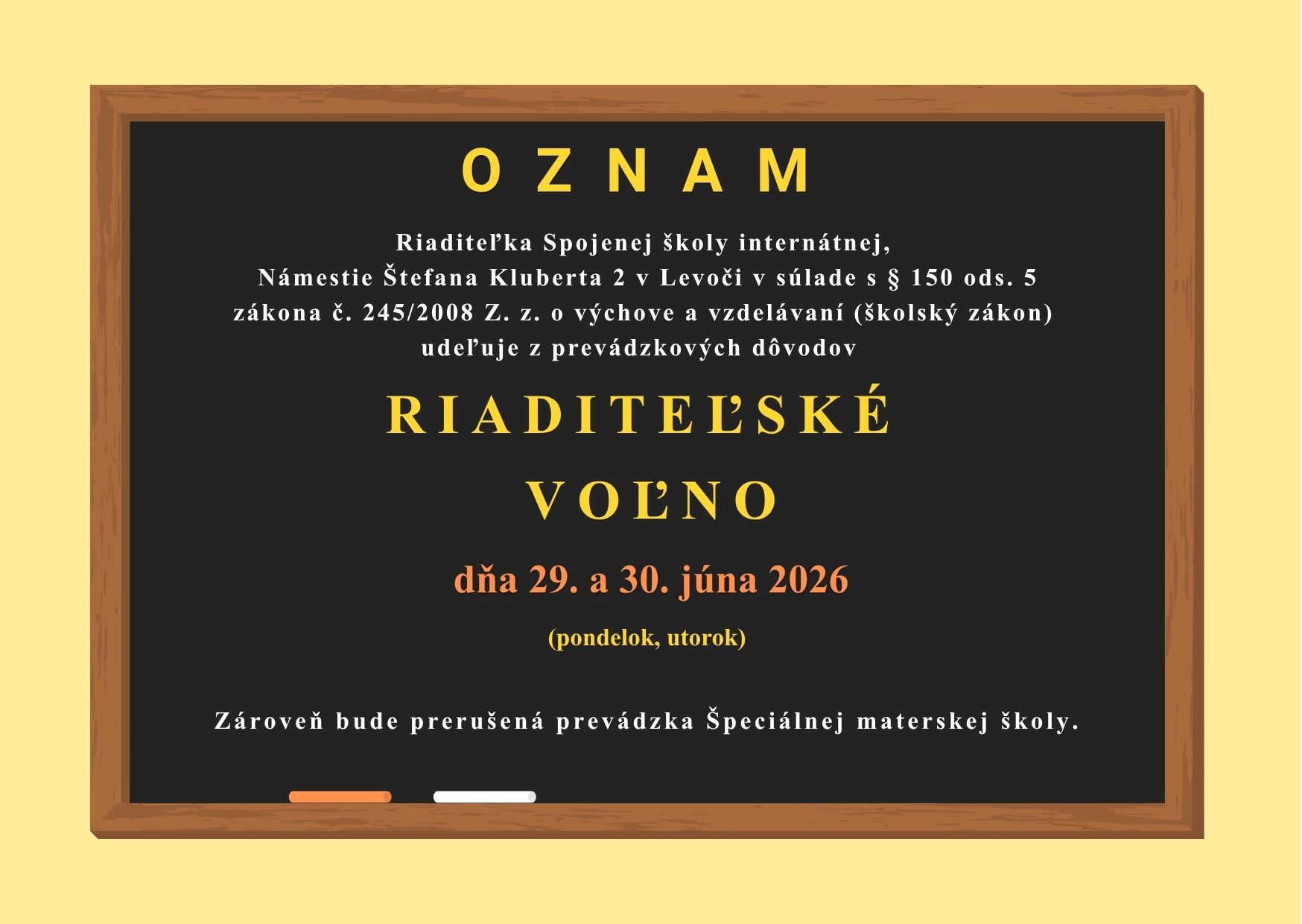 Riaditeľské voľno
